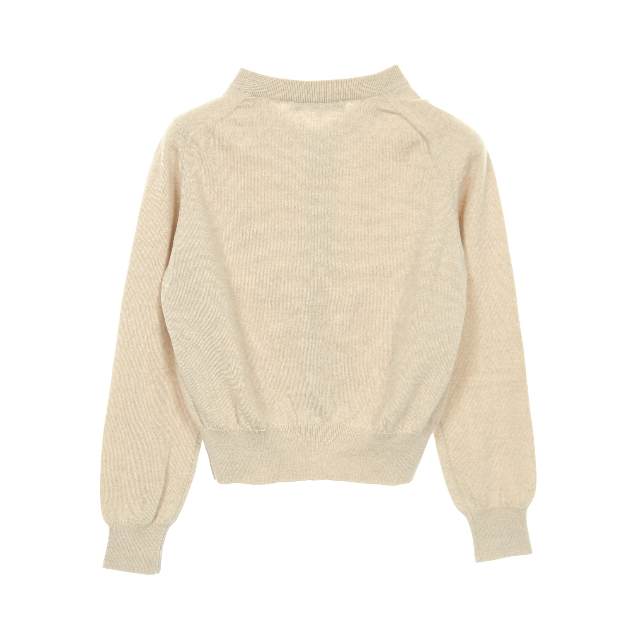 BOLD FOX HEAD カーディガン クルーネック ウール ベージュ メゾン