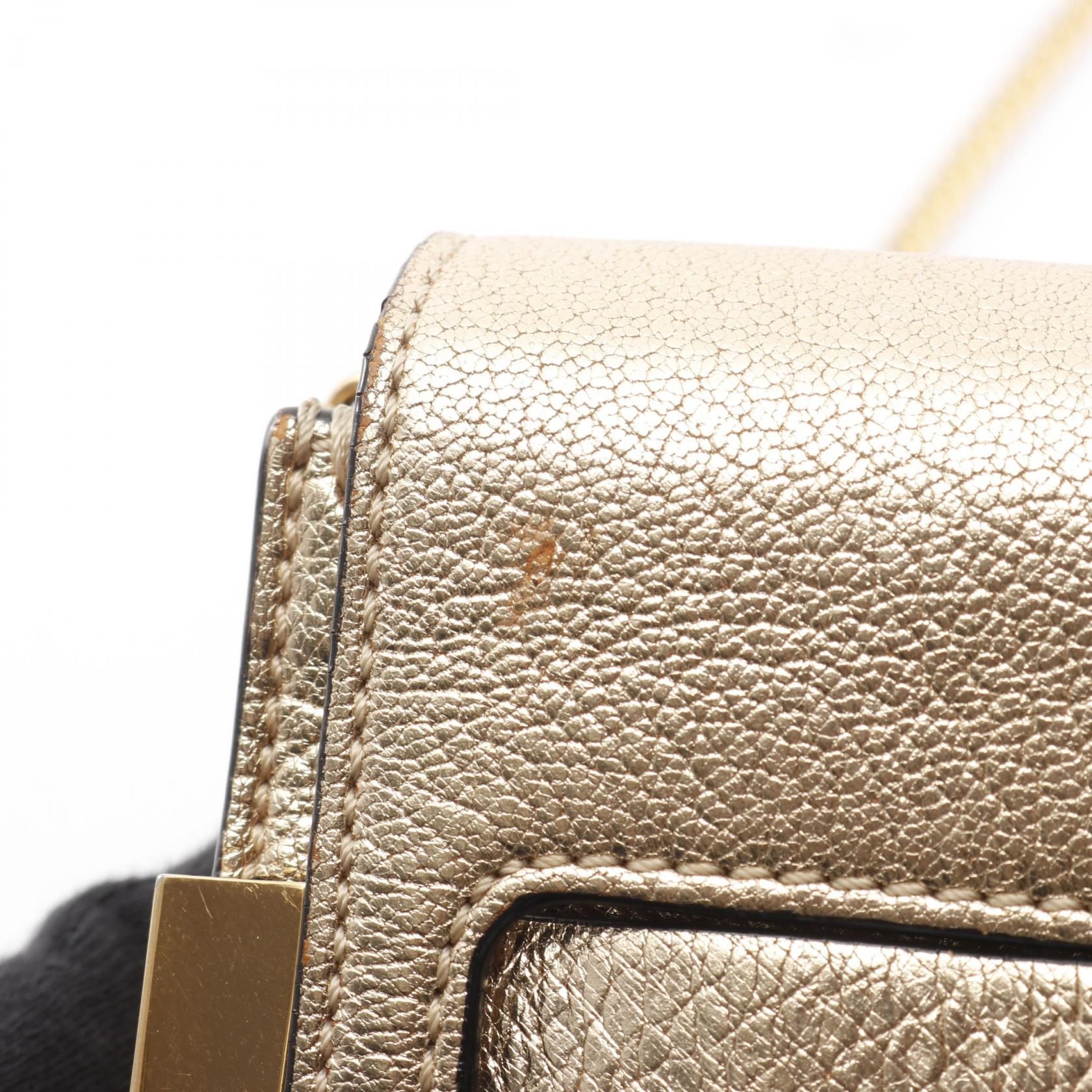 ELLE エル チェーンショルダーバッグ レザー ゴールド クロエ バッグ Chloe