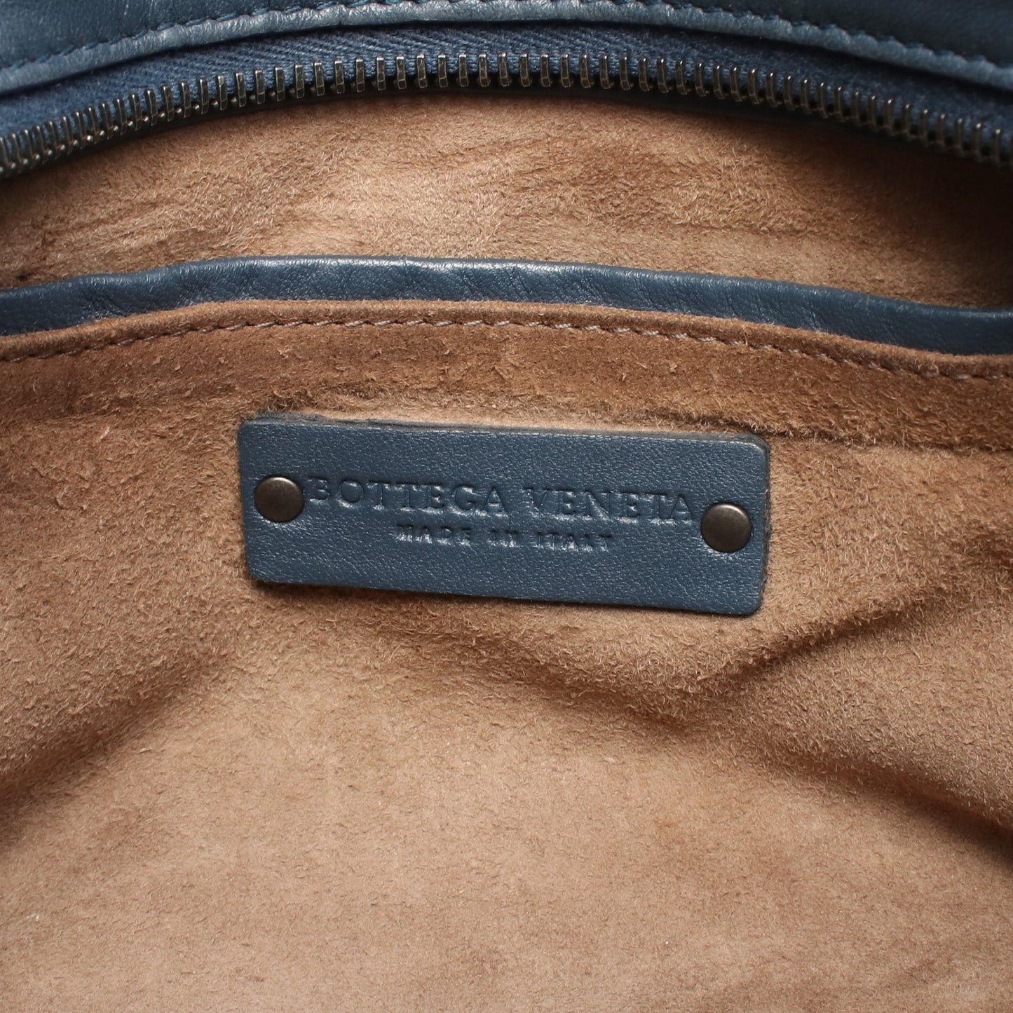 イントレチャート ハンドバッグ レザー ネイビー 2WAY ボッテガヴェネタ バッグ BOTTEGA VENETA