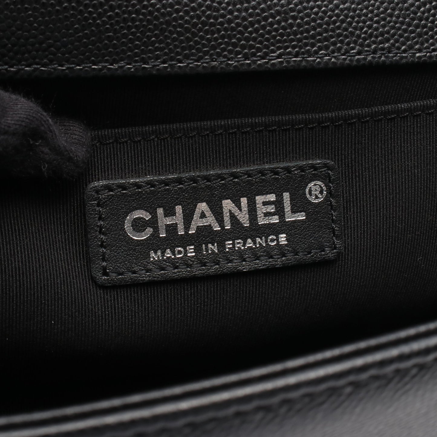 ボーイシャネル チェーンショルダーバッグ キャビアスキン ブラック シルバー金具 シャネル バッグ CHANEL