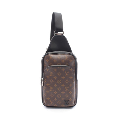 アヴェニュー スリングバッグ モノグラムマカサー ボディバッグ PVC レザー ブラウン ブラック ルイヴィトン バッグ LOUIS VUITTON
