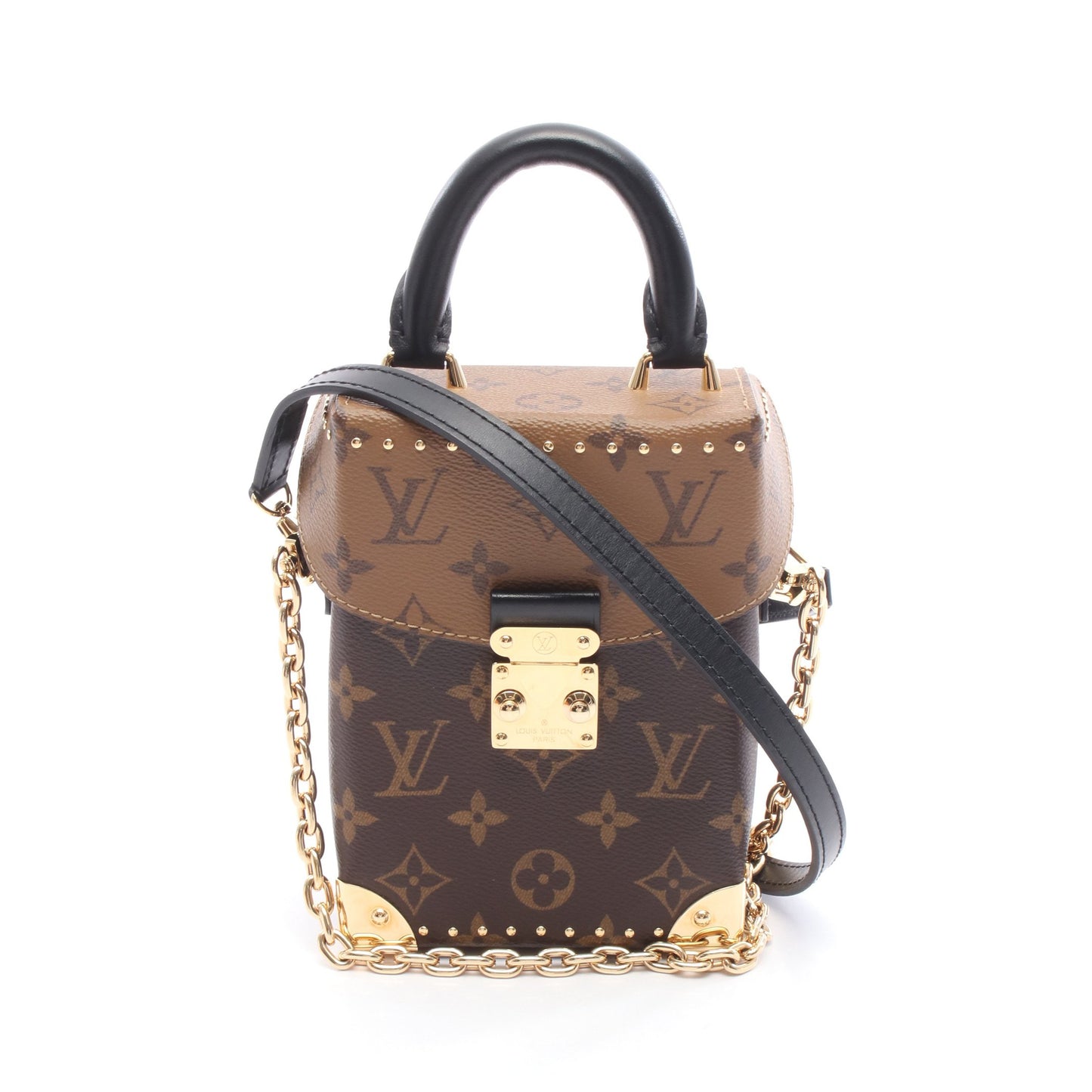 カメラボックス モノグラムリバース ハンドバッグ PVC レザー ブラウン 2WAY ルイヴィトン バッグ LOUIS VUITTON