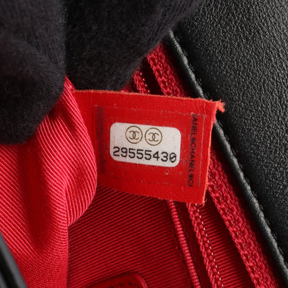 マトラッセ ロゴ チェーンショルダーバッグ ラムスキン ブラック ゴールド金具 シャネル バッグ CHANEL