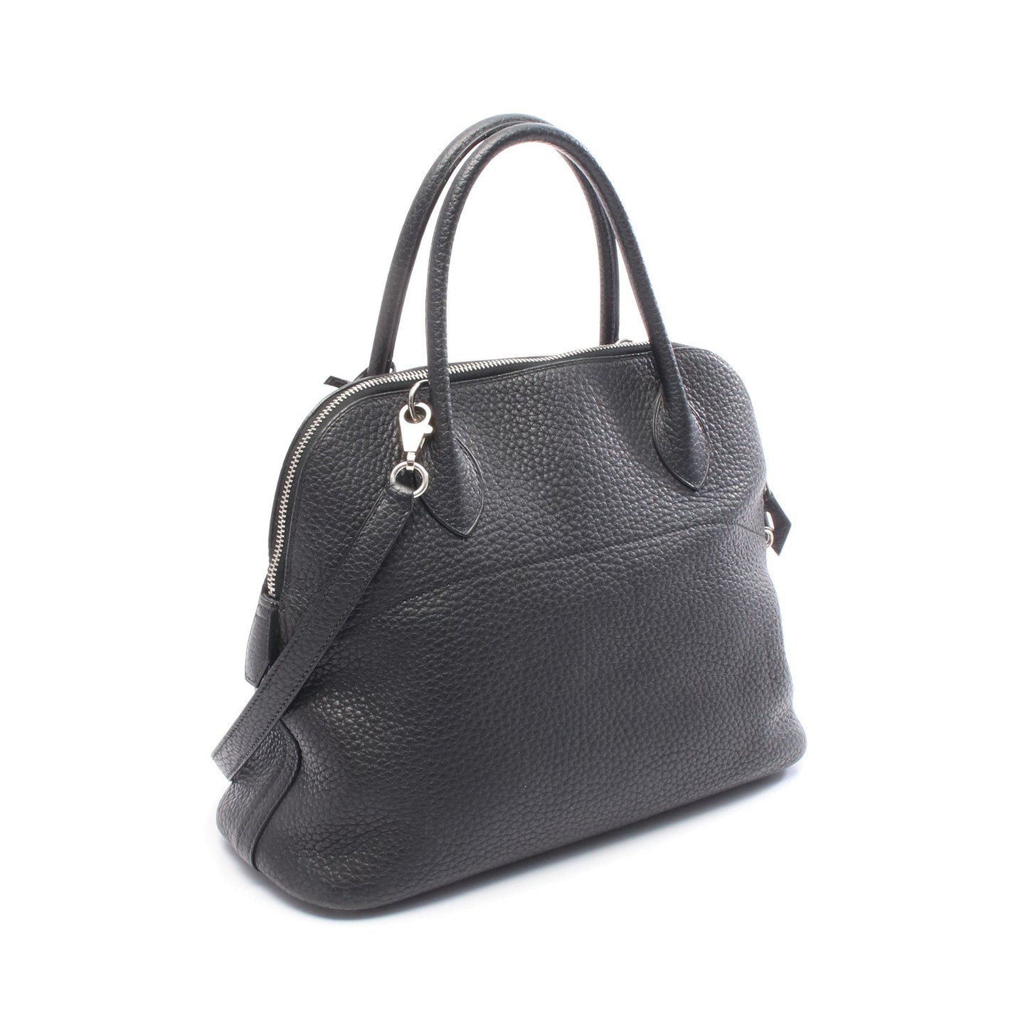 ボリード31 ハンドバッグ フィヨルド ブラック シルバー金具 □K刻印 エルメス バッグ HERMES