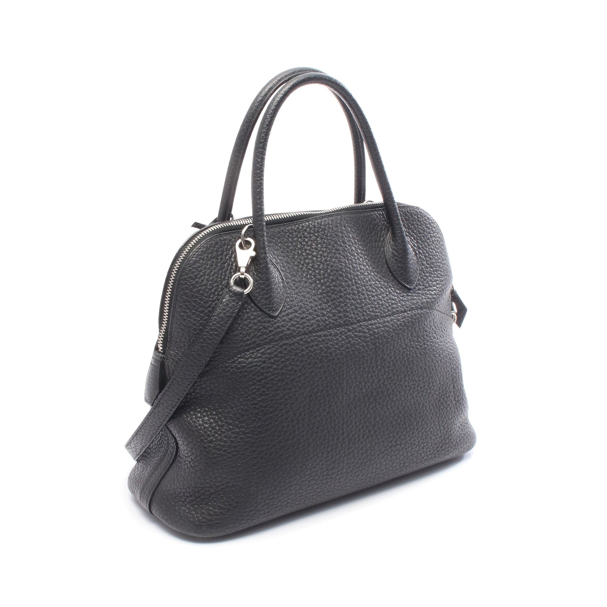 ボリード31 ハンドバッグ フィヨルド ブラック シルバー金具 □K刻印 エルメス バッグ HERMES