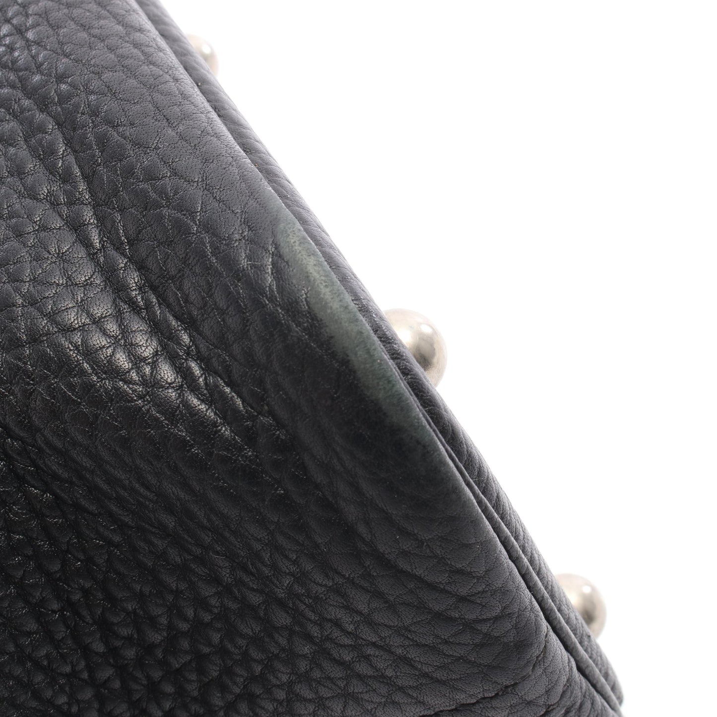 ボリード31 ハンドバッグ フィヨルド ブラック シルバー金具 □K刻印 エルメス バッグ HERMES