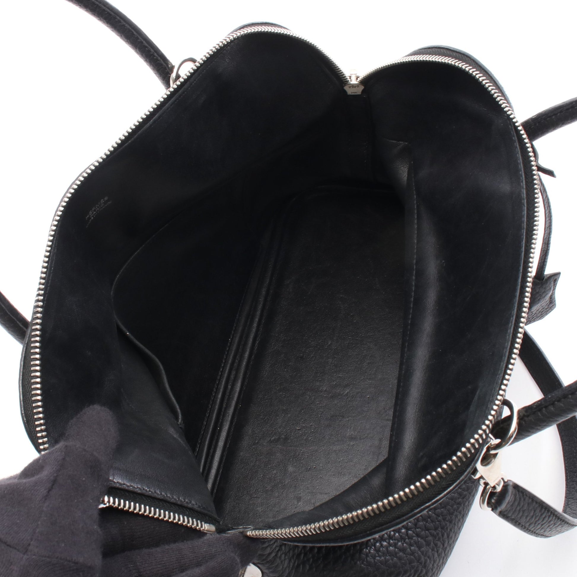 ボリード31 ハンドバッグ フィヨルド ブラック シルバー金具 □K刻印 エルメス バッグ HERMES