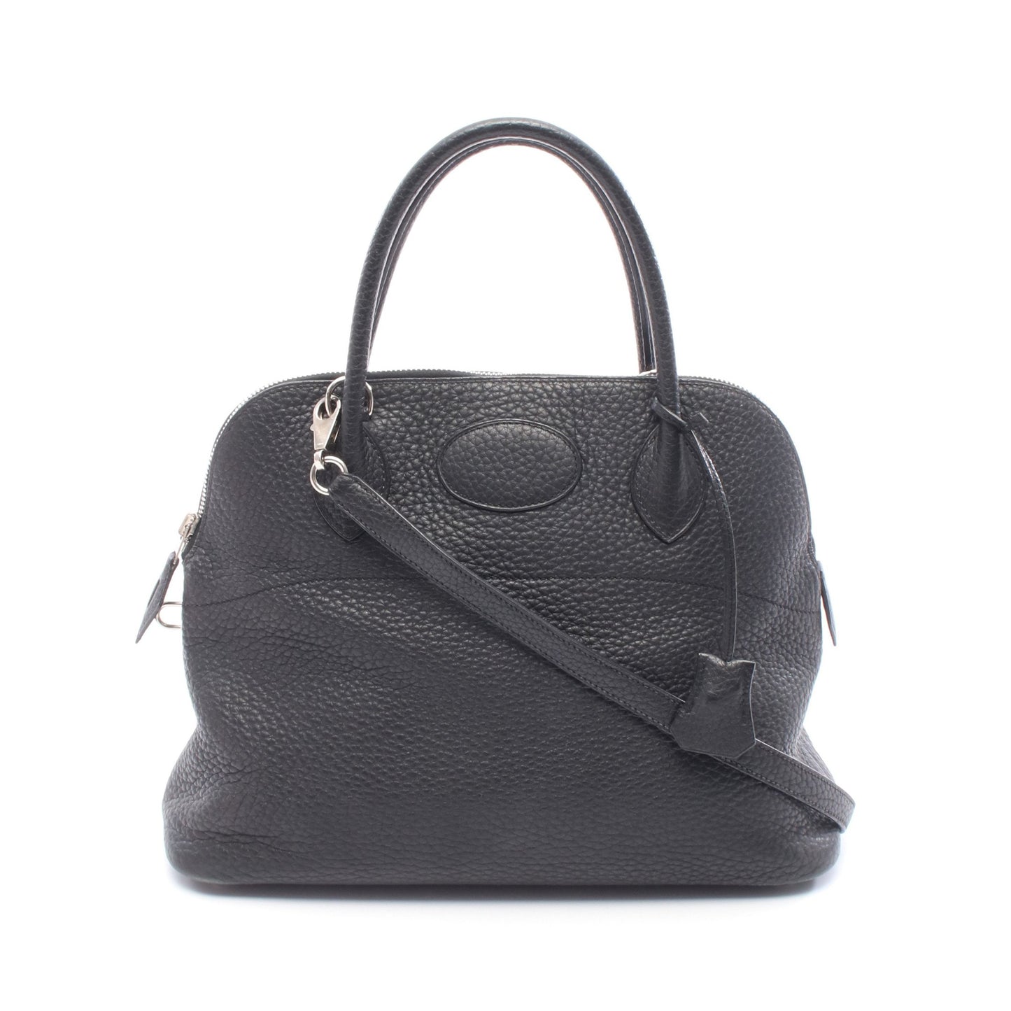 ボリード31 ハンドバッグ フィヨルド ブラック シルバー金具 □K刻印 エルメス バッグ HERMES
