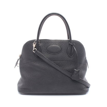 ボリード31 ハンドバッグ フィヨルド ブラック シルバー金具 □K刻印 エルメス バッグ HERMES