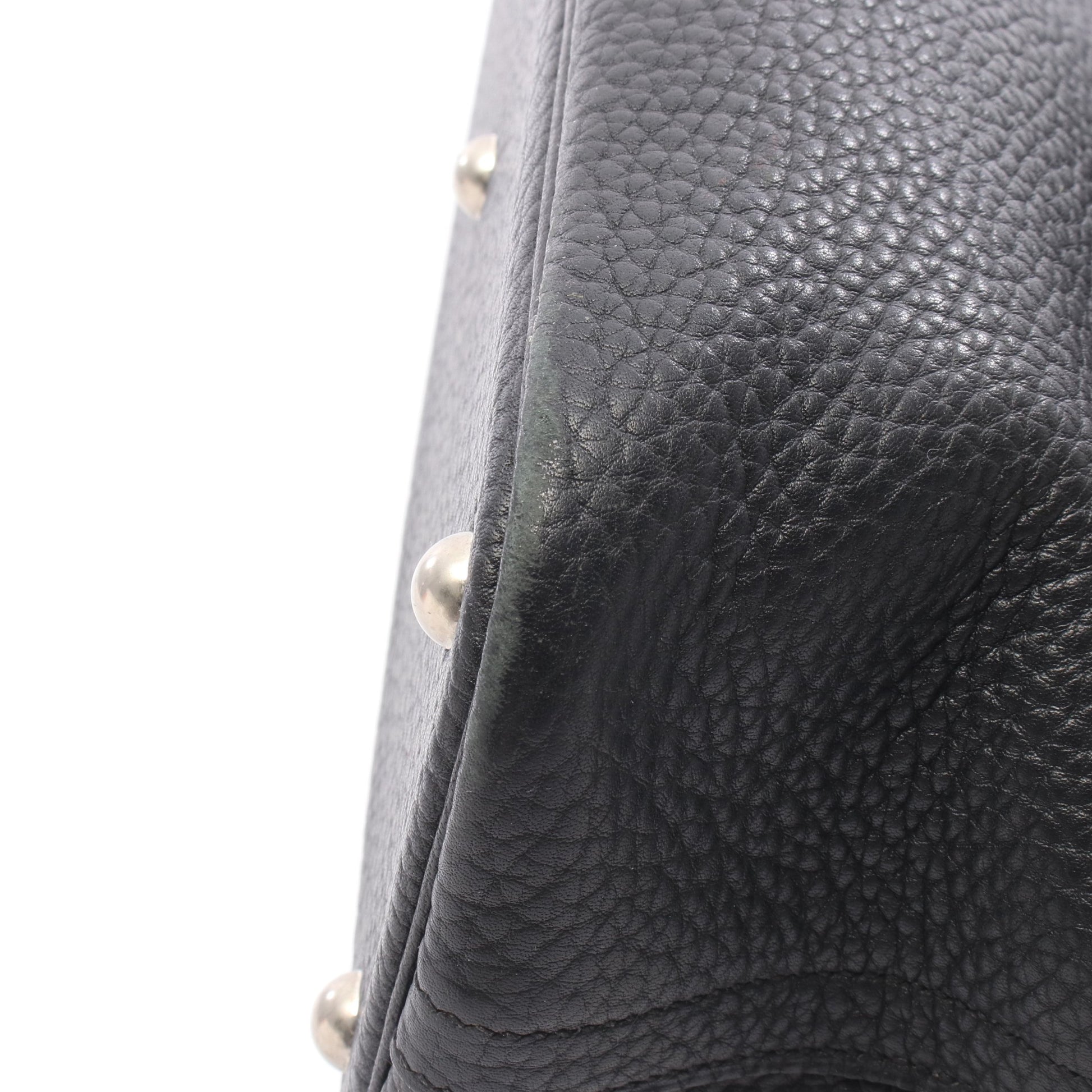 ボリード31 ハンドバッグ フィヨルド ブラック シルバー金具 □K刻印 エルメス バッグ HERMES