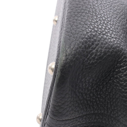 ボリード31 ハンドバッグ フィヨルド ブラック シルバー金具 □K刻印 エルメス バッグ HERMES