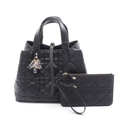 トゥジュール ミディアム マクロカナージュ ハンドバッグ レザー ブラック クリスチャンディオール バッグ Christian Dior