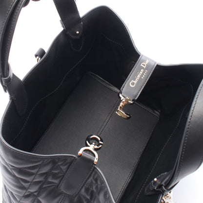 トゥジュール ミディアム マクロカナージュ ハンドバッグ レザー ブラック クリスチャンディオール バッグ Christian Dior