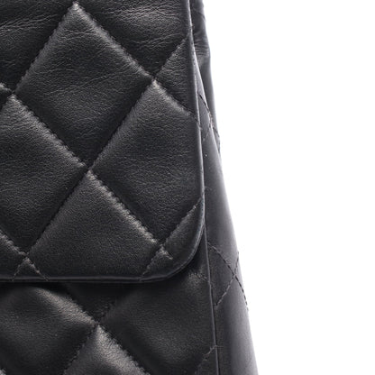デカマトラッセ34 Wチェーンショルダーバッグ ラムスキン ブラック ゴールド金具 シャネル バッグ CHANEL
