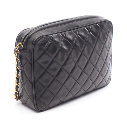 チェーンショルダーバッグ ラムスキン ブラック ゴールド金具 フリンジ ヴィンテージ シャネル バッグ CHANEL