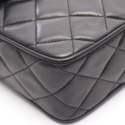 チェーンショルダーバッグ ラムスキン ブラック ゴールド金具 フリンジ ヴィンテージ シャネル バッグ CHANEL