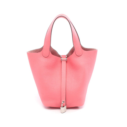 ピコタンロックPM ローズアザレ ハンドバッグ トリヨンクレマンス ピンク シルバー金具 D刻印 エルメス バッグ HERMES