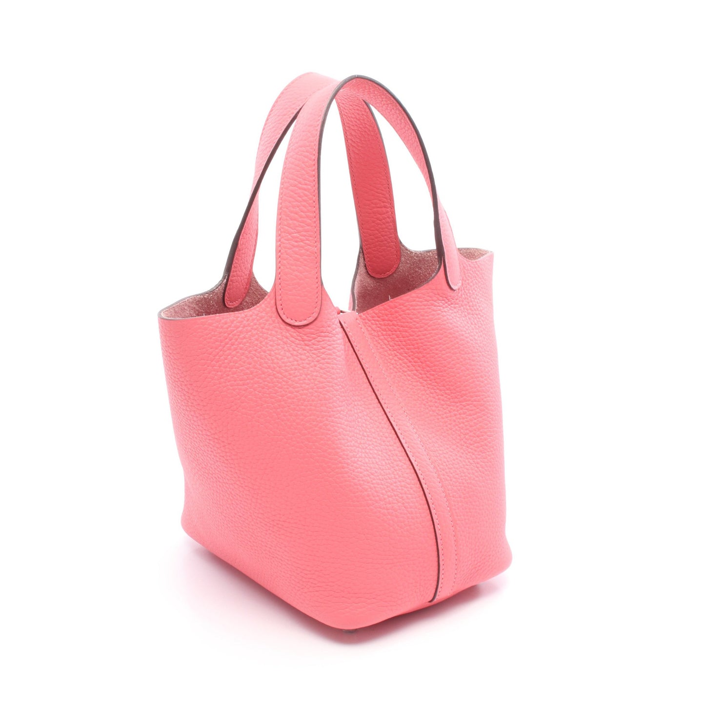 ピコタンロックPM ローズアザレ ハンドバッグ トリヨンクレマンス ピンク シルバー金具 D刻印 エルメス バッグ HERMES