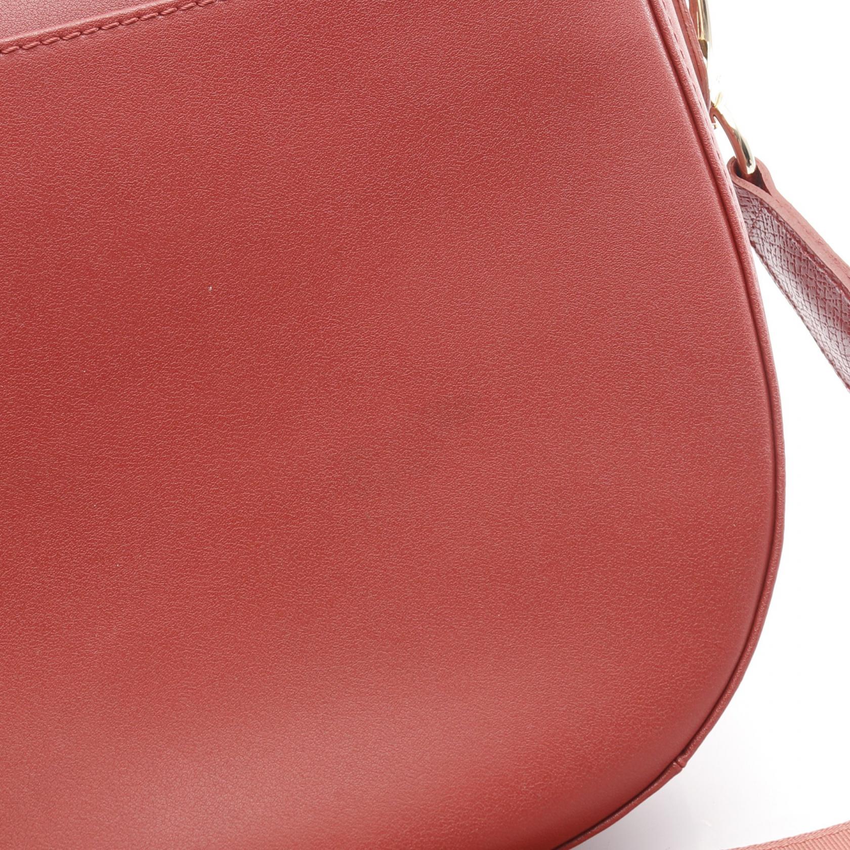 カヴァルケード ショルダーバッグ レザー レッド ロンシャン バッグ LONGCHAMP
