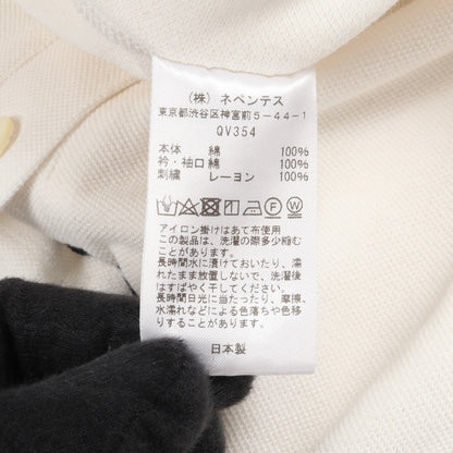 Shawl Collar S/S Polo ポロシャツ 蝶刺繍 コットン ホワイト ブラック ニードルス トップス Needles
