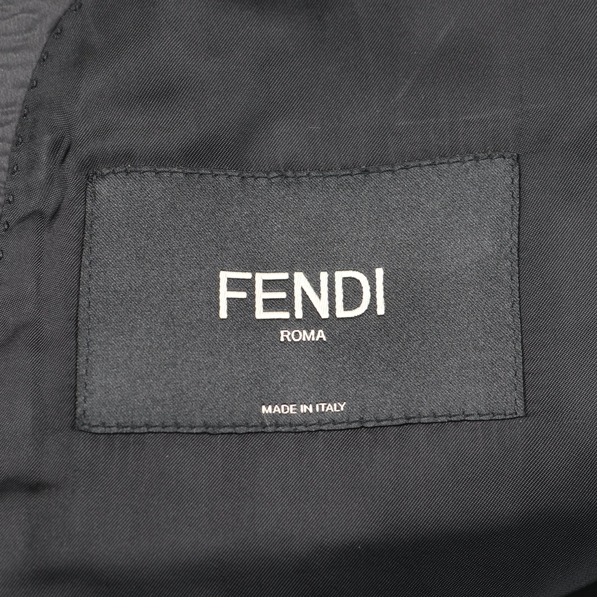 FENDI × ANREALAGE コート ウール キュプラ ブラック 切替 フェンディ アウター FENDI