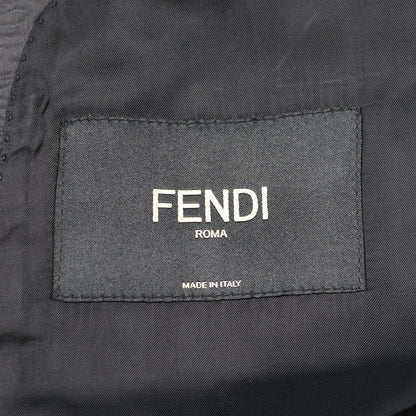 FENDI × ANREALAGE コート ウール キュプラ ブラック 切替 フェンディ アウター FENDI