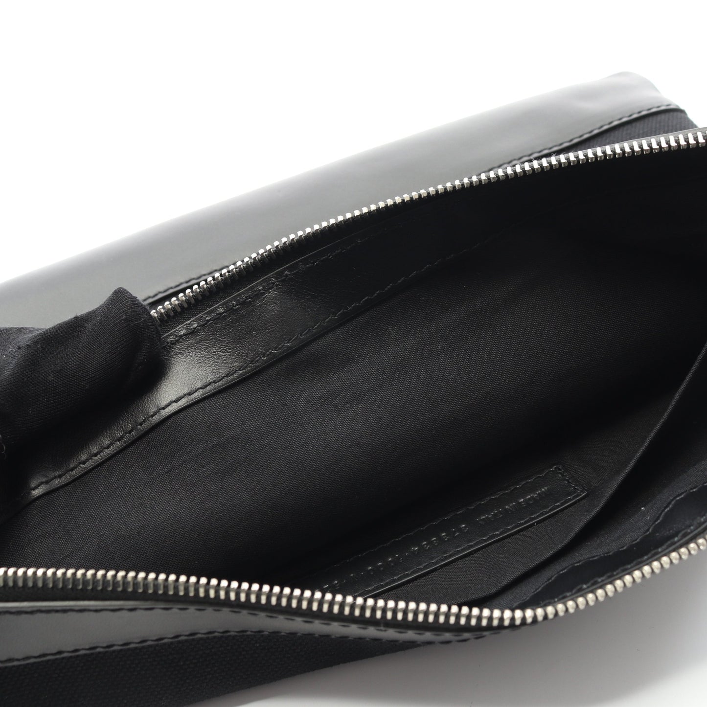 ネイビークリップ M クラッチバッグ キャンバス レザー ブラック バレンシアガ バッグ BALENCIAGA