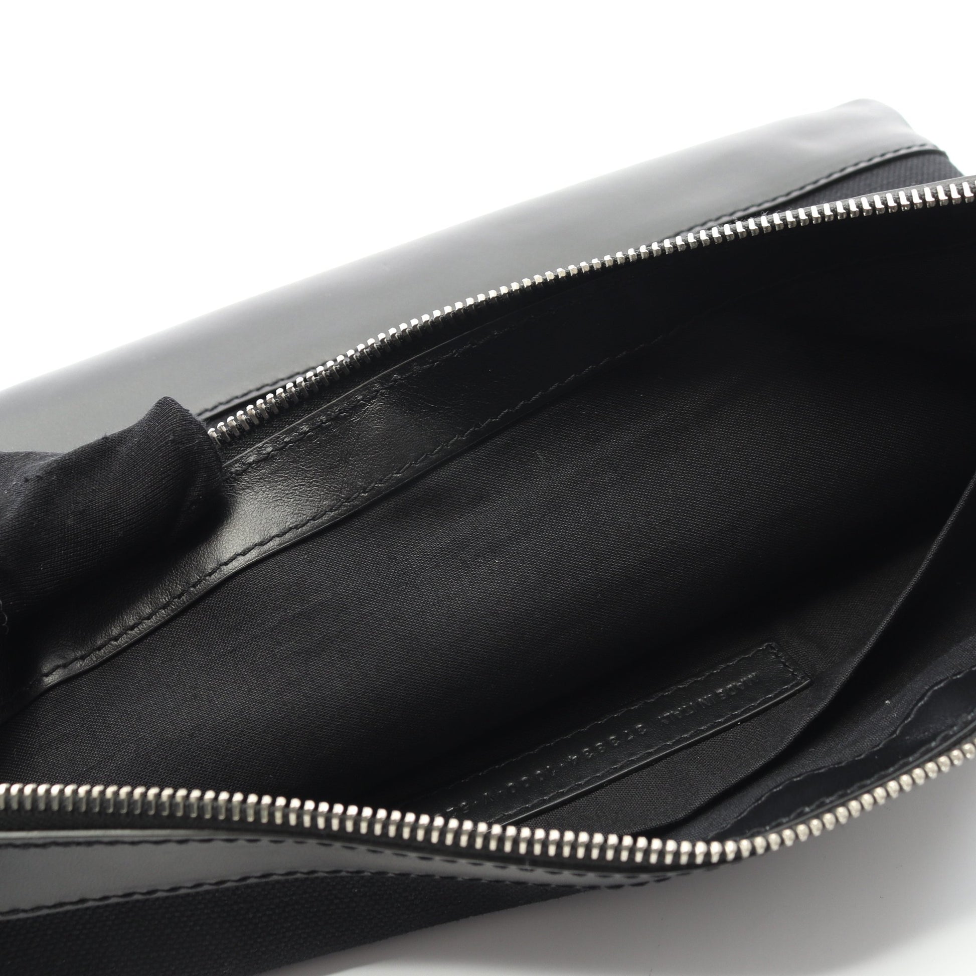 ネイビークリップ M クラッチバッグ キャンバス レザー ブラック バレンシアガ バッグ BALENCIAGA
