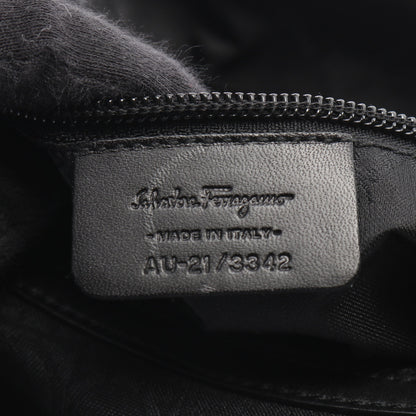 ガンチーニ ワンショルダーバッグ キャンバス レザー ブラック サルヴァトーレフェラガモ バッグ Salvatore Ferragamo