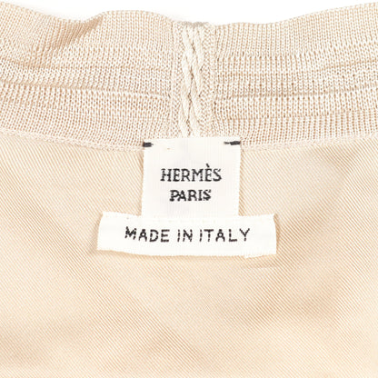 ワンピース Vネック シルク ベージュ エルメス ワンピース HERMES