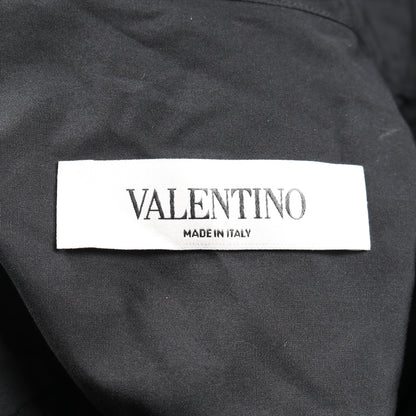 フリル シャツ スタンドカラー ナイロン ブラック ヴァレンティノ トップス VALENTINO