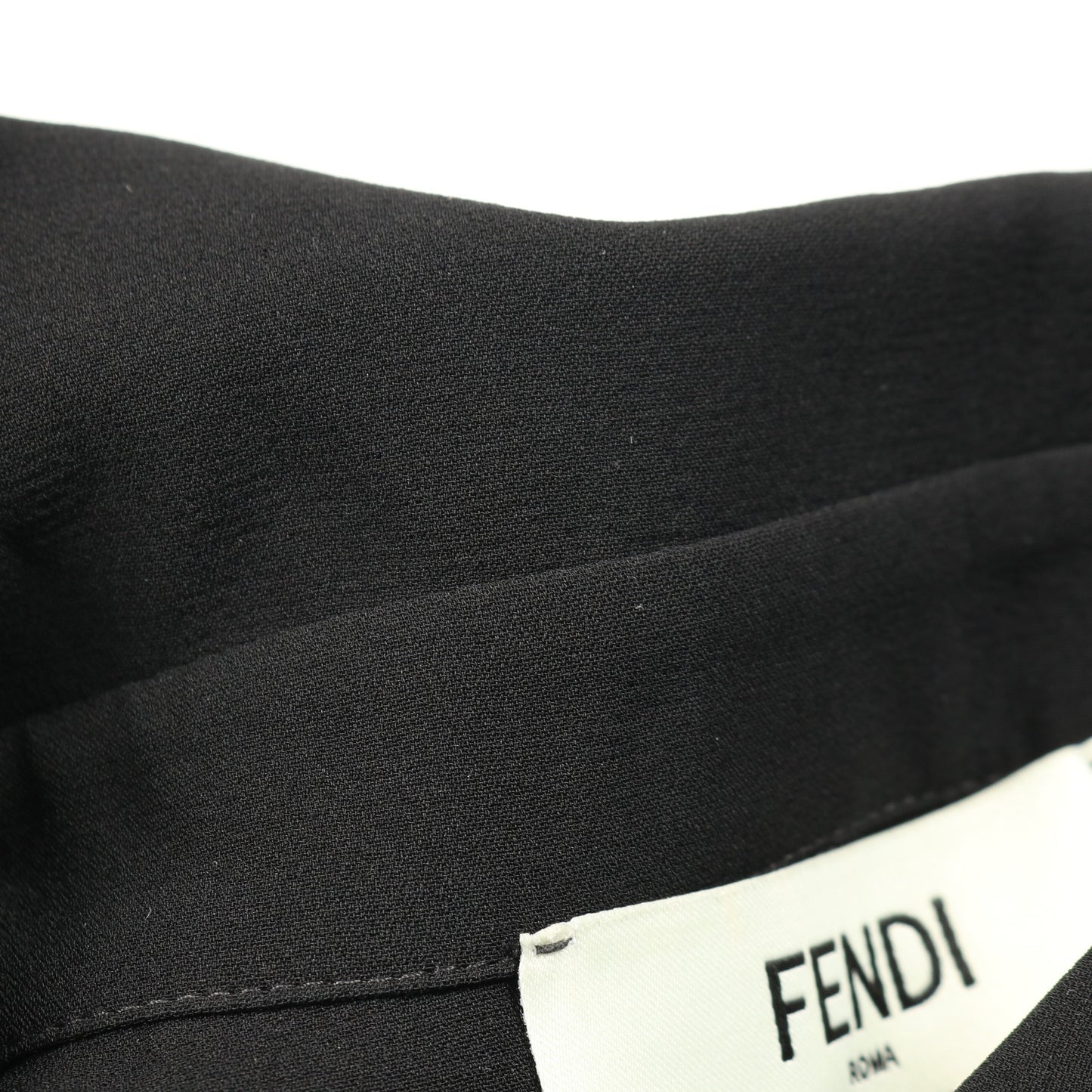 ポロシャツ 半袖 ロゴ刺繍 シルク ブラック フェンディ トップス FENDI