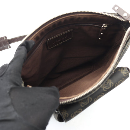 アナグラム ショルダーバッグ PVC レザー ブラック ダークブラウン ロエベ バッグ LOEWE