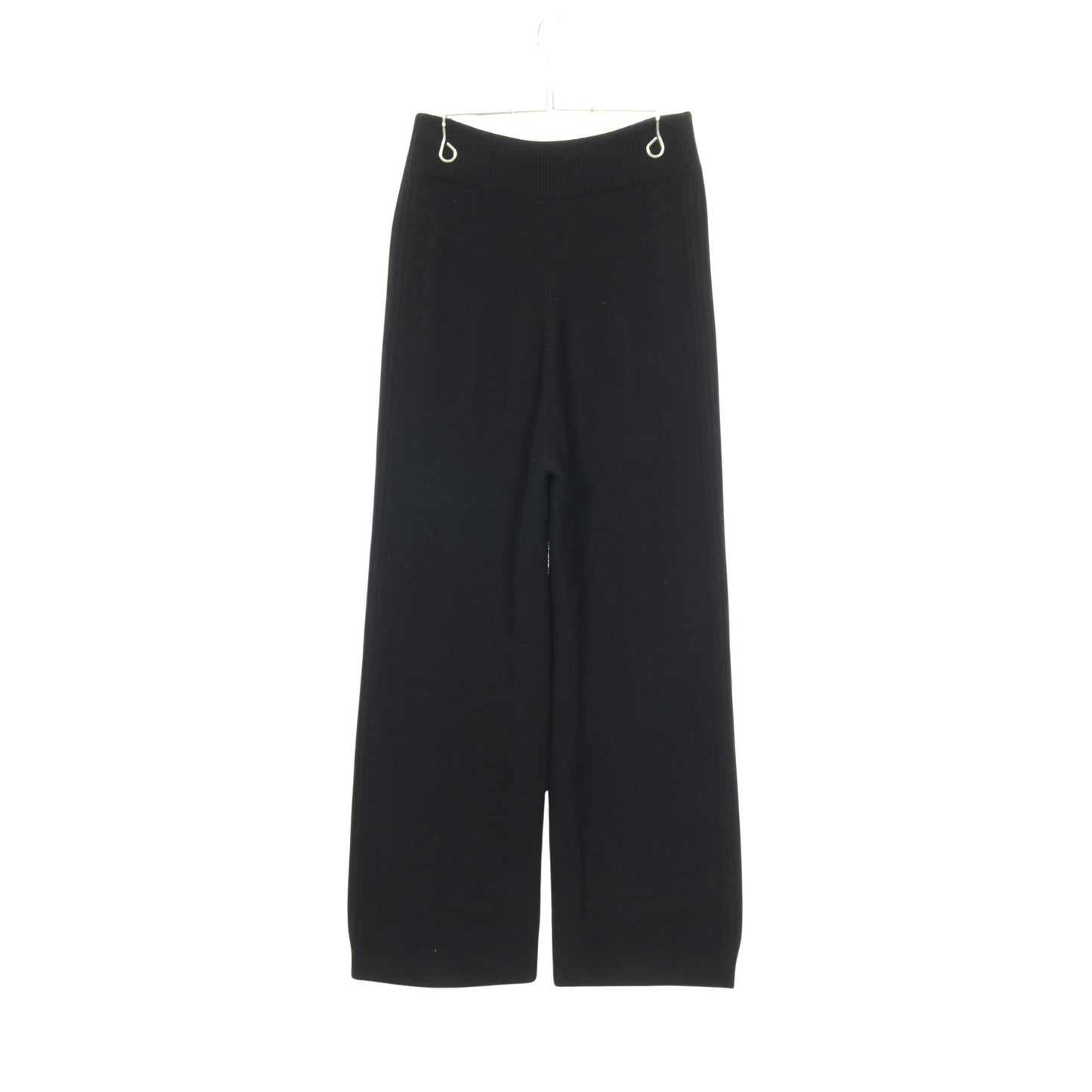 Hモチーフ ニット パンツ ウール ブラック エルメス ボトムス HERMES