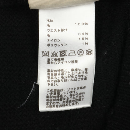 Hモチーフ ニット パンツ ウール ブラック エルメス ボトムス HERMES
