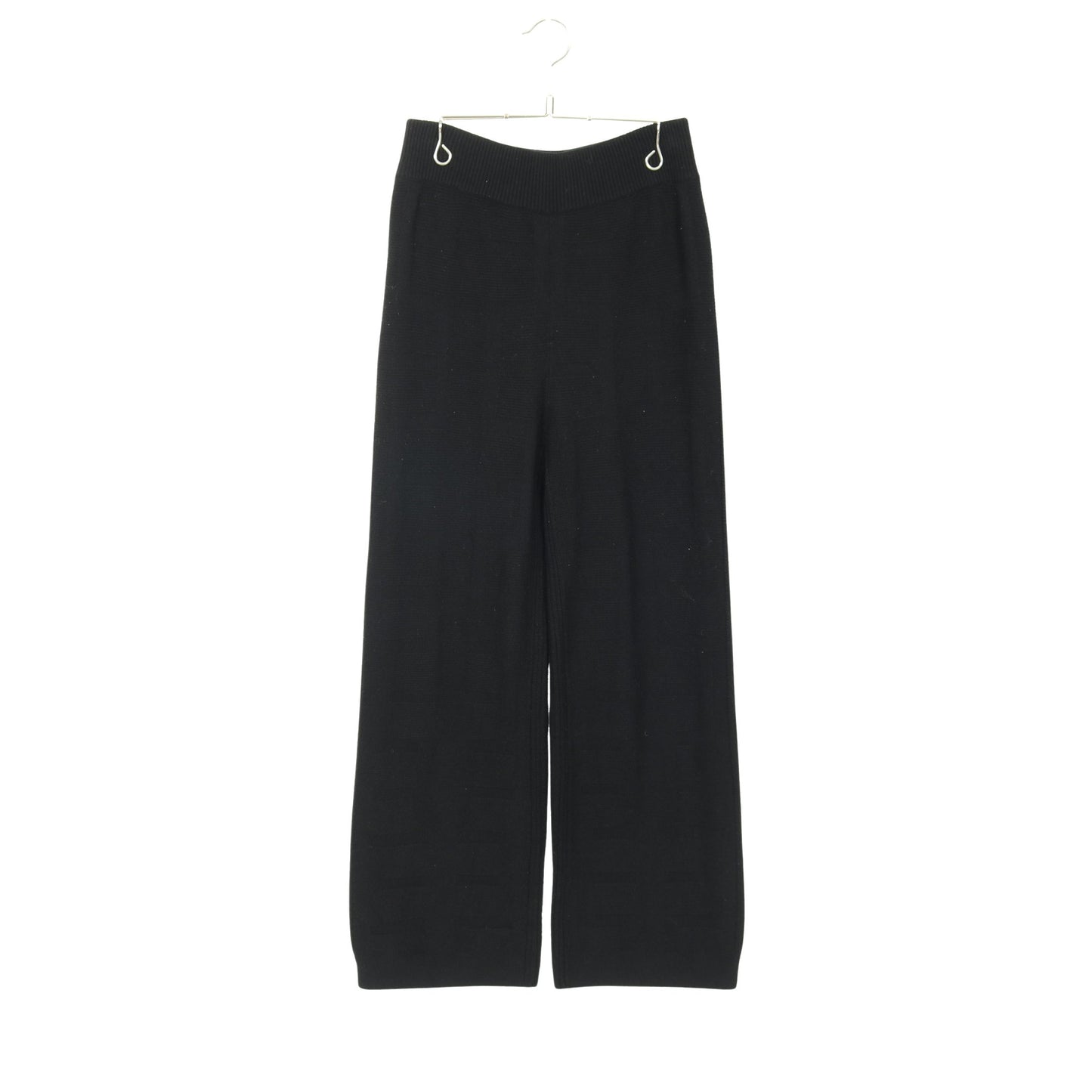 Hモチーフ ニット パンツ ウール ブラック エルメス ボトムス HERMES