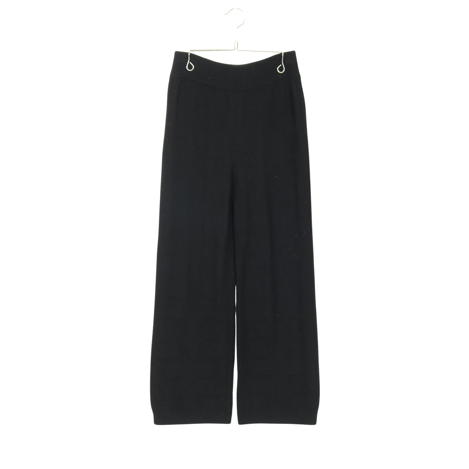 Hモチーフ ニット パンツ ウール ブラック エルメス ボトムス HERMES