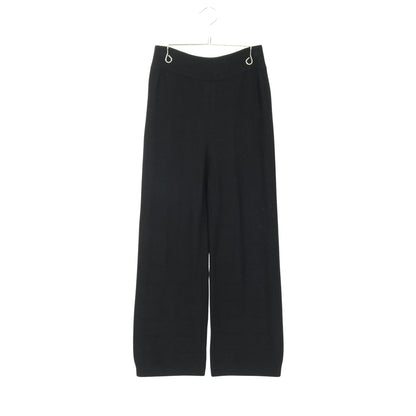 Hモチーフ ニット パンツ ウール ブラック エルメス ボトムス HERMES