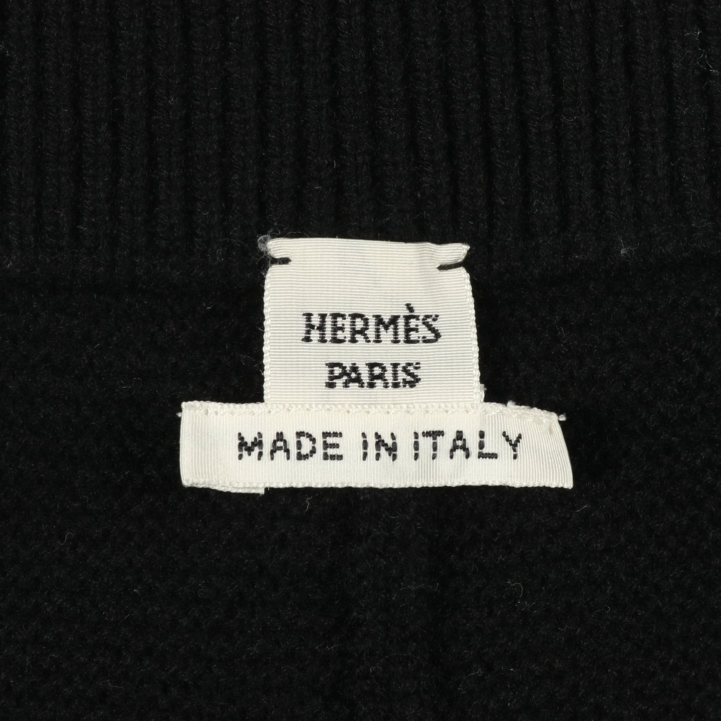 Hモチーフ ニット パンツ ウール ブラック エルメス ボトムス HERMES