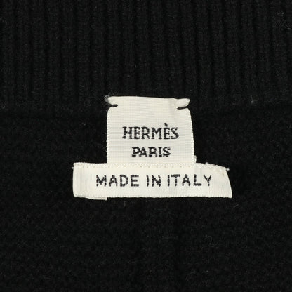 Hモチーフ ニット パンツ ウール ブラック エルメス ボトムス HERMES