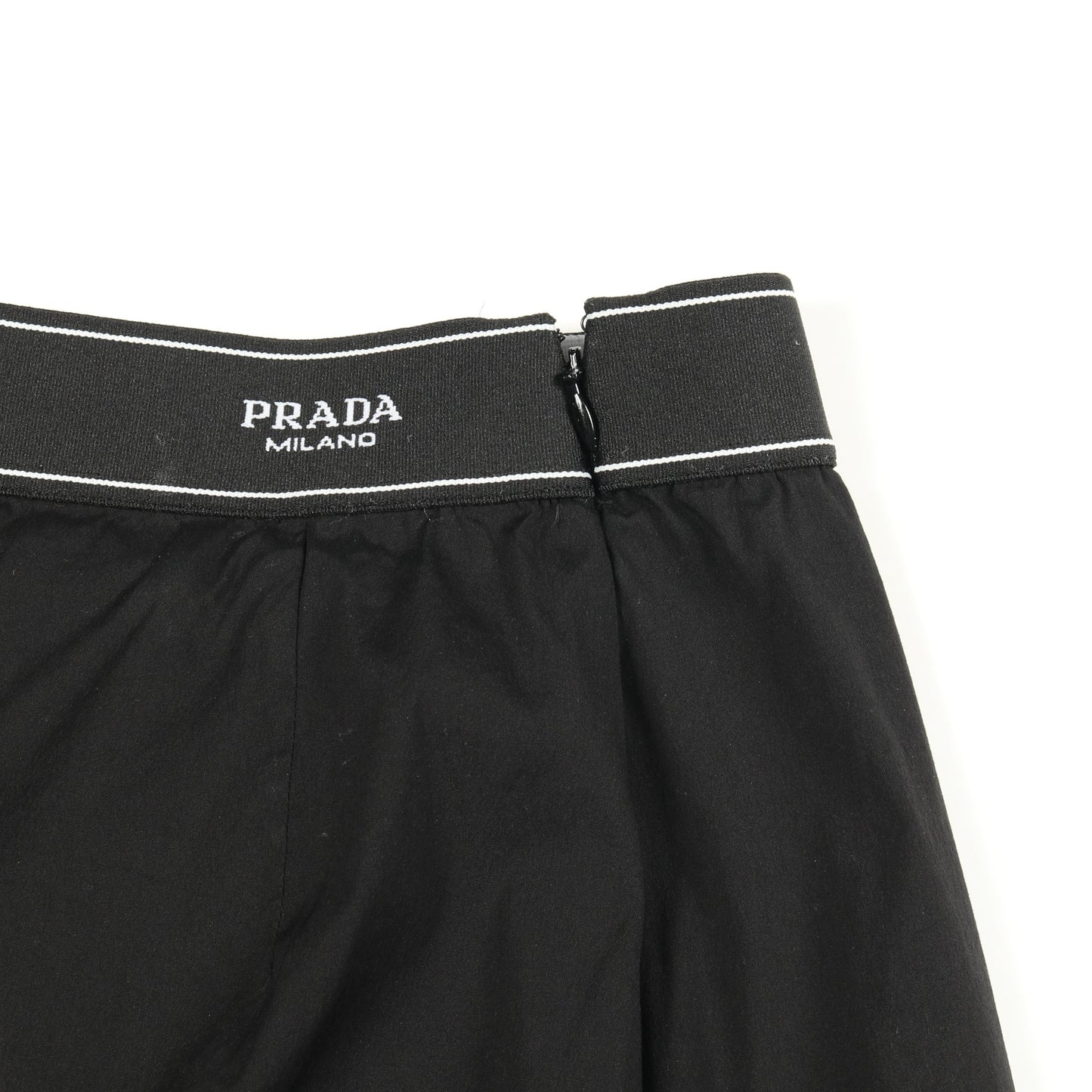 スカート コットン ナイロン ブラック プラダ ボトムス PRADA