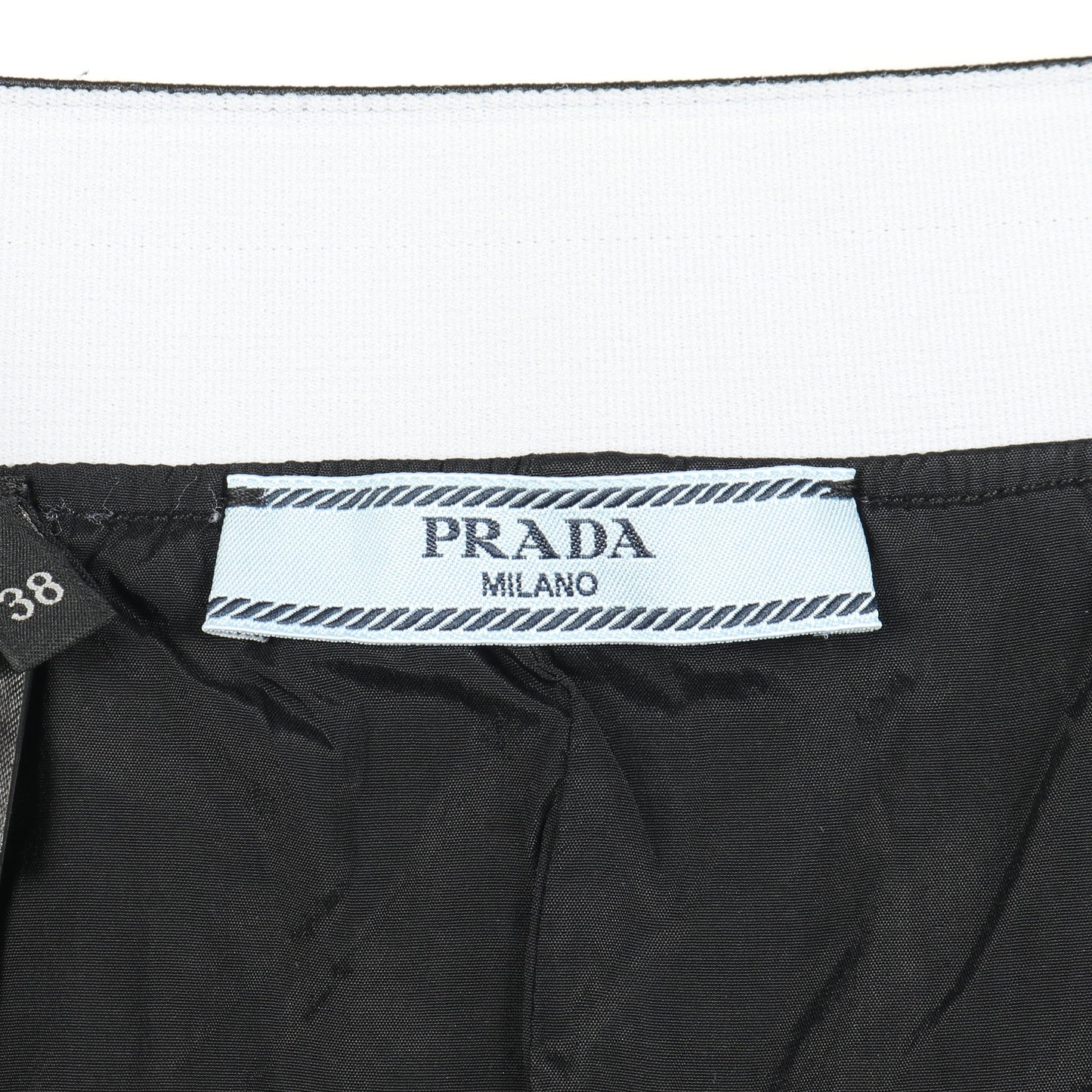 スカート コットン ナイロン ブラック プラダ ボトムス PRADA