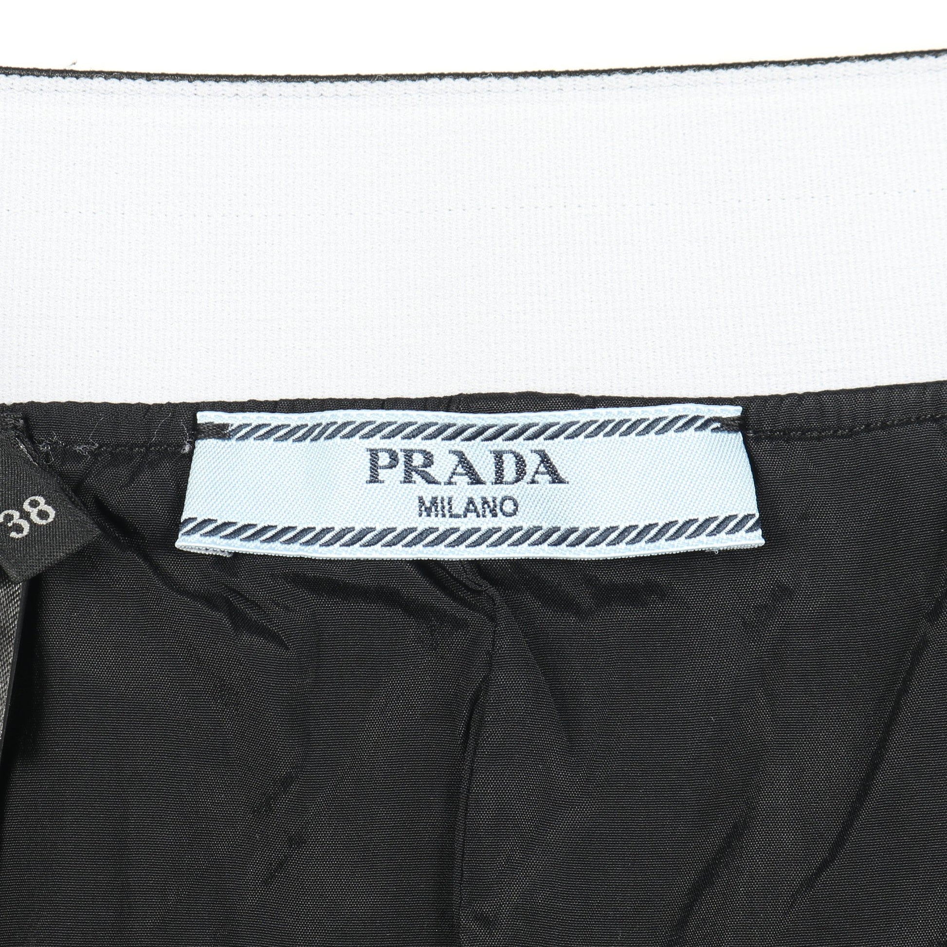 スカート コットン ナイロン ブラック プラダ ボトムス PRADA