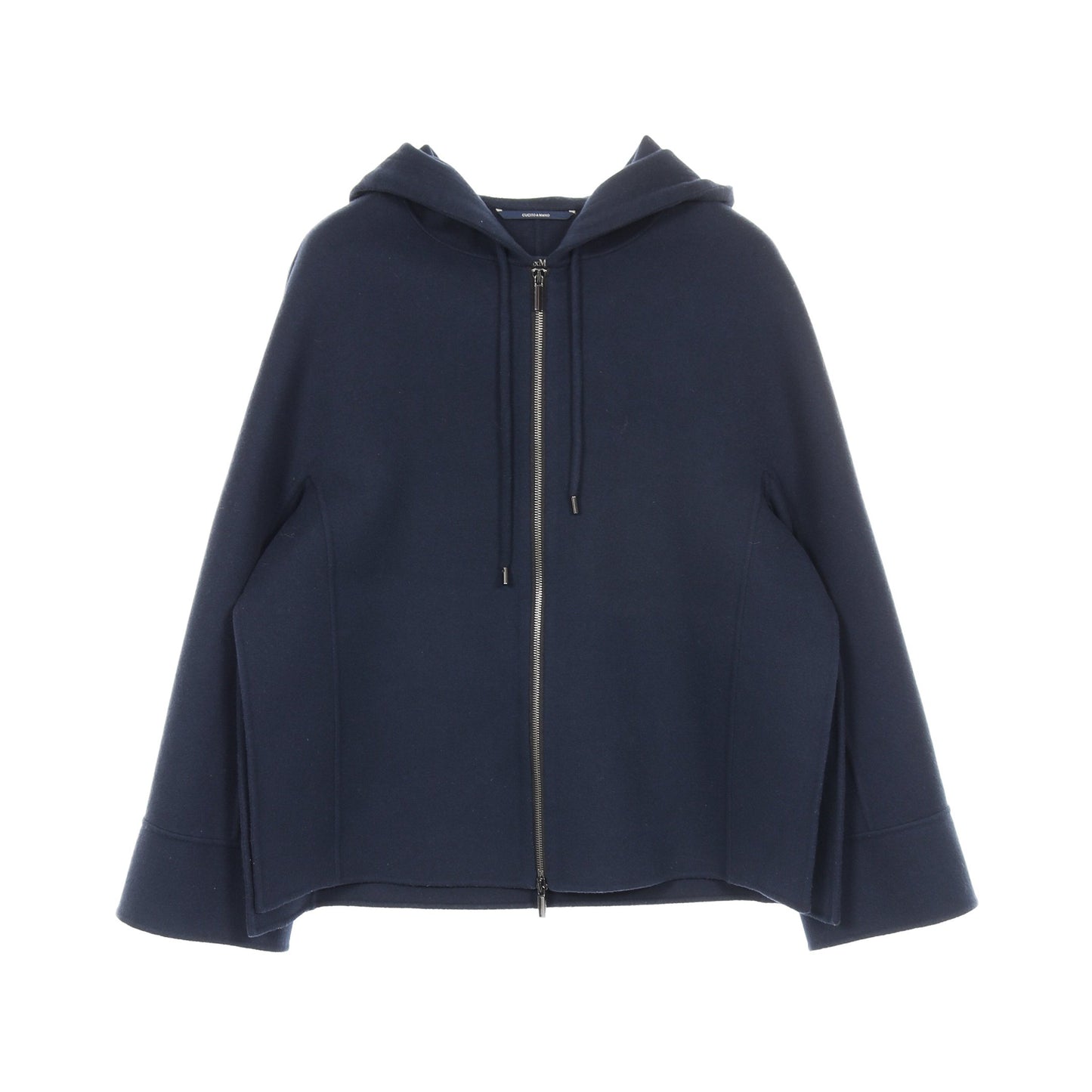コート ジップアップ ウール ネイビー フード付き エスマックスマーラ アウター S Max Mara