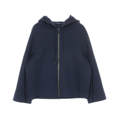 コート ジップアップ ウール ネイビー フード付き エスマックスマーラ アウター S Max Mara
