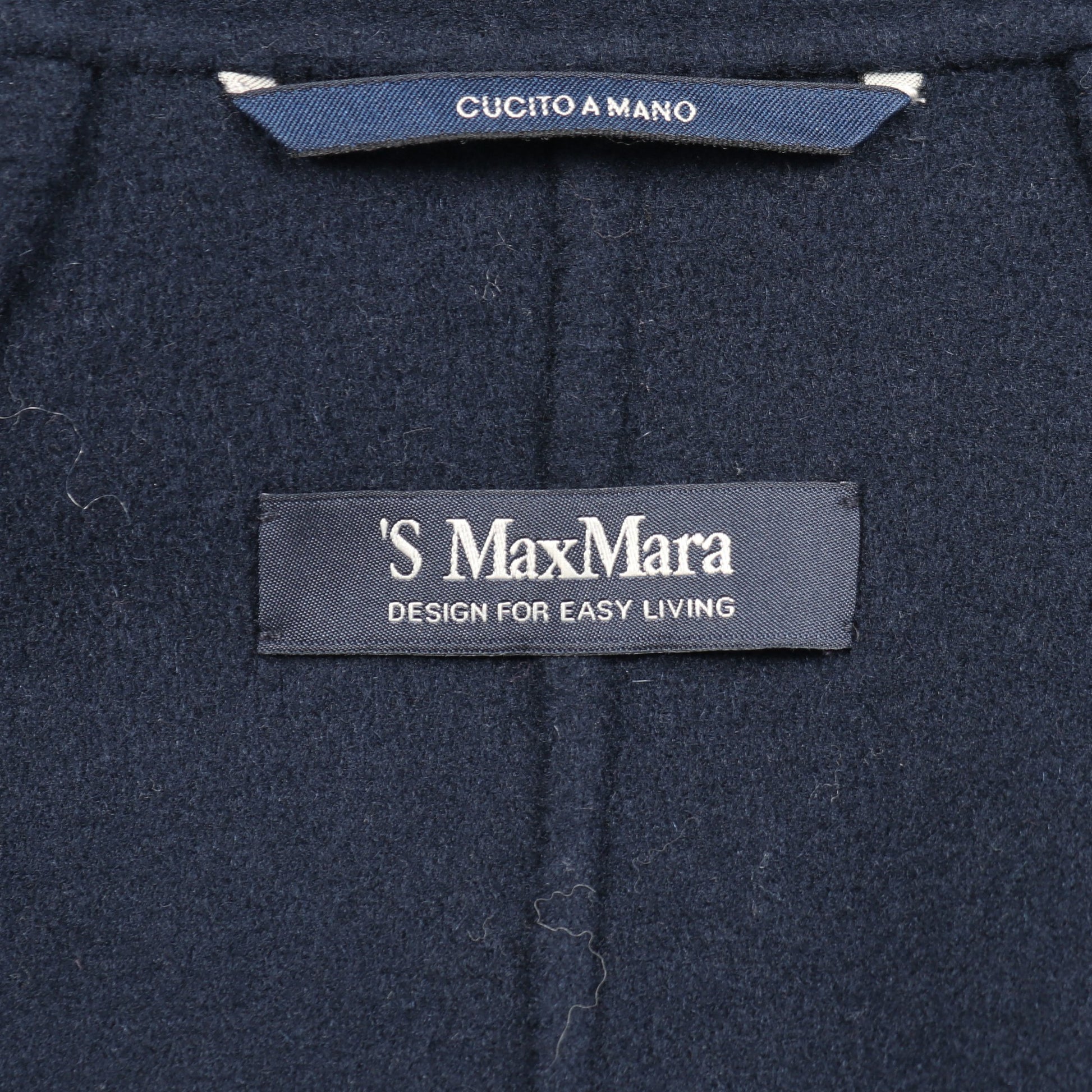 コート ジップアップ ウール ネイビー フード付き エスマックスマーラ アウター S Max Mara