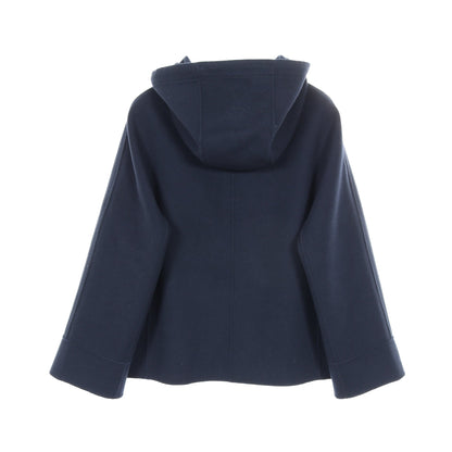 コート ジップアップ ウール ネイビー フード付き エスマックスマーラ アウター S Max Mara