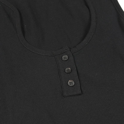 アンサンブル タンクトップ カットソー 刺繍 コットン ブラック サルヴァトーレフェラガモ トップス Salvatore Ferragamo