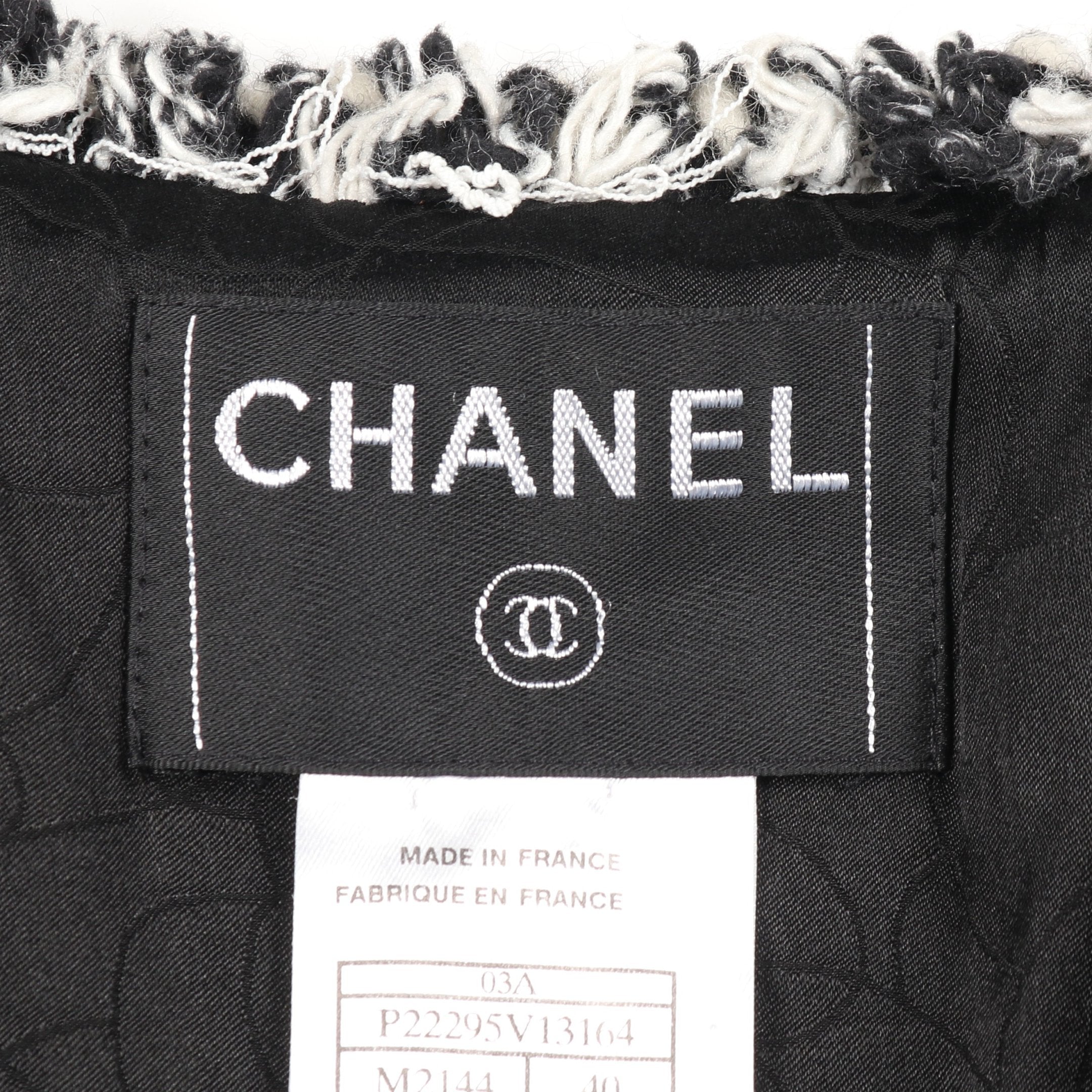 ココマークボタン ツイード ノーカラージャケット スパンコール