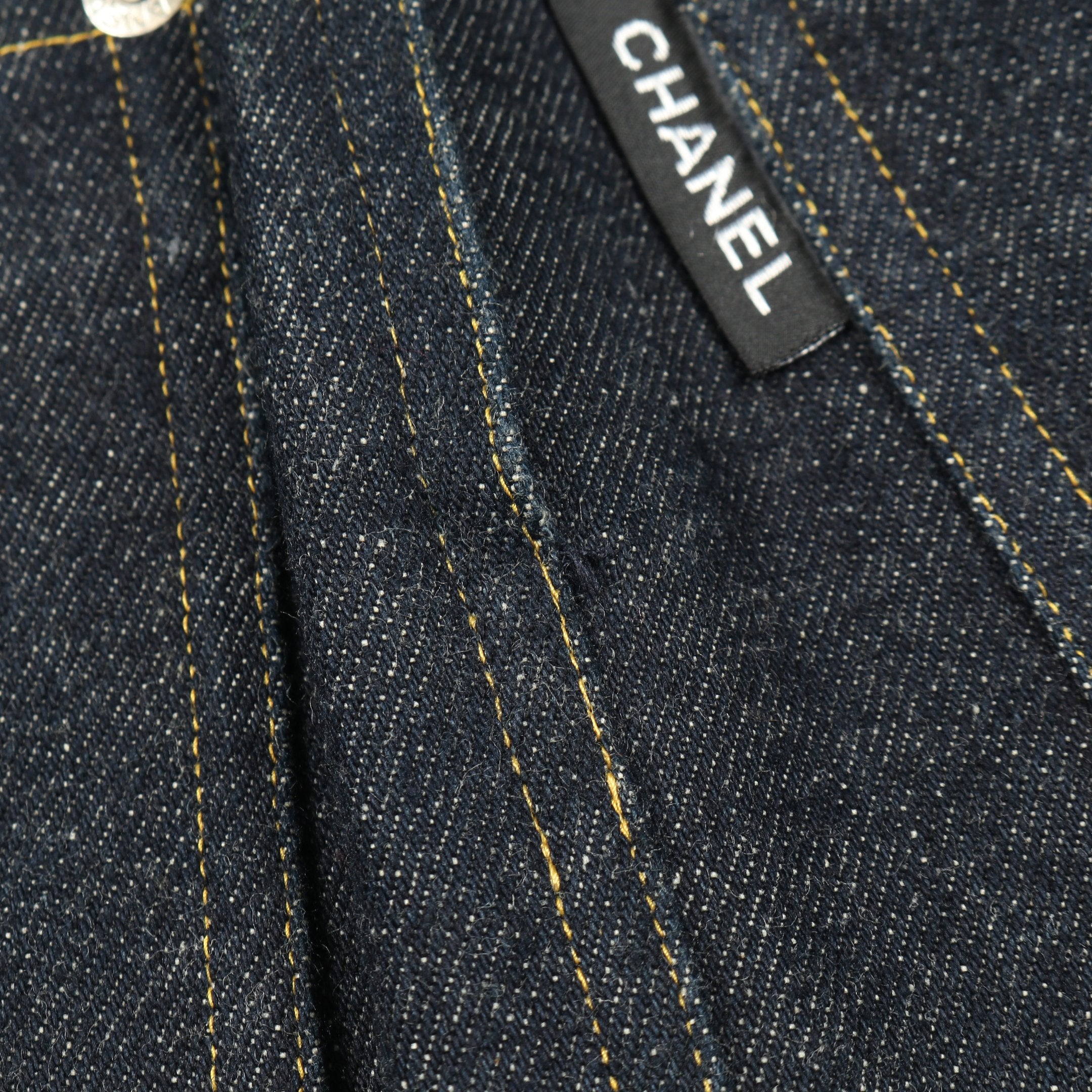 ココマーク デニムスカート コットン インディゴブルー シャネル – RECLO